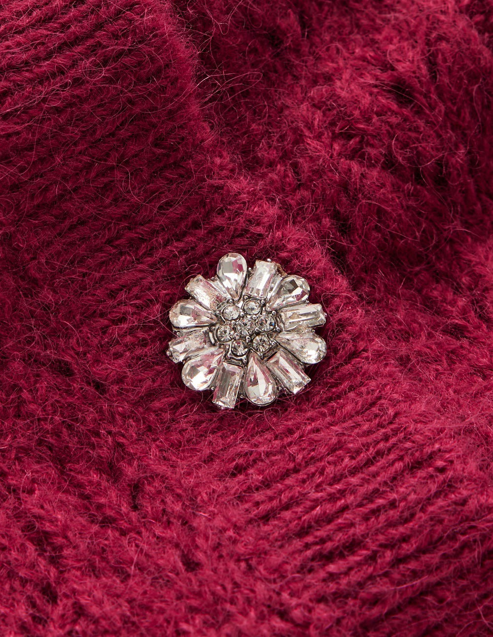 Jewel Button Cardigan-Ruby Red / Boden