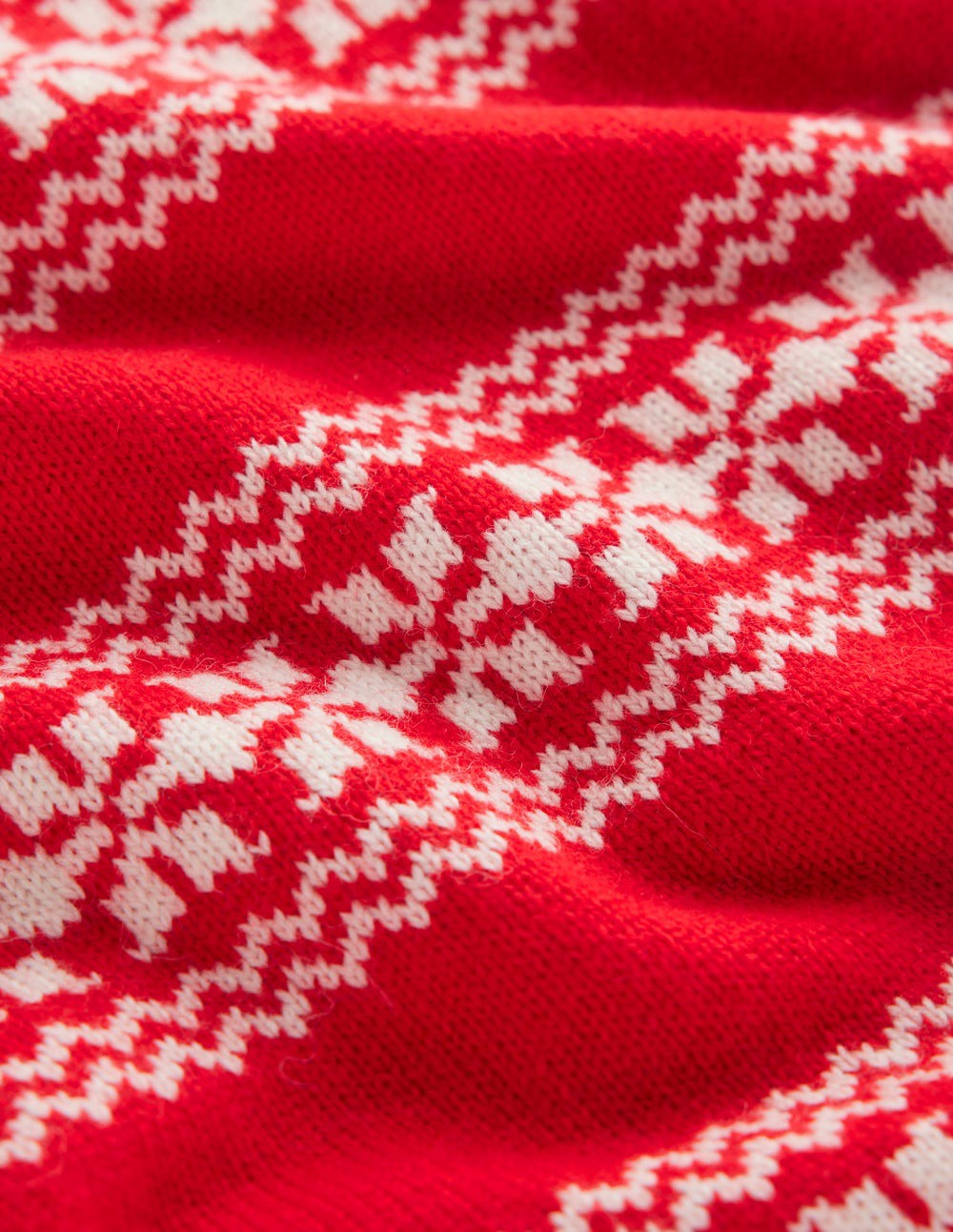 Edie Fair Isle Vest-Poppy Red, Warm Ivory / Boden Sale
