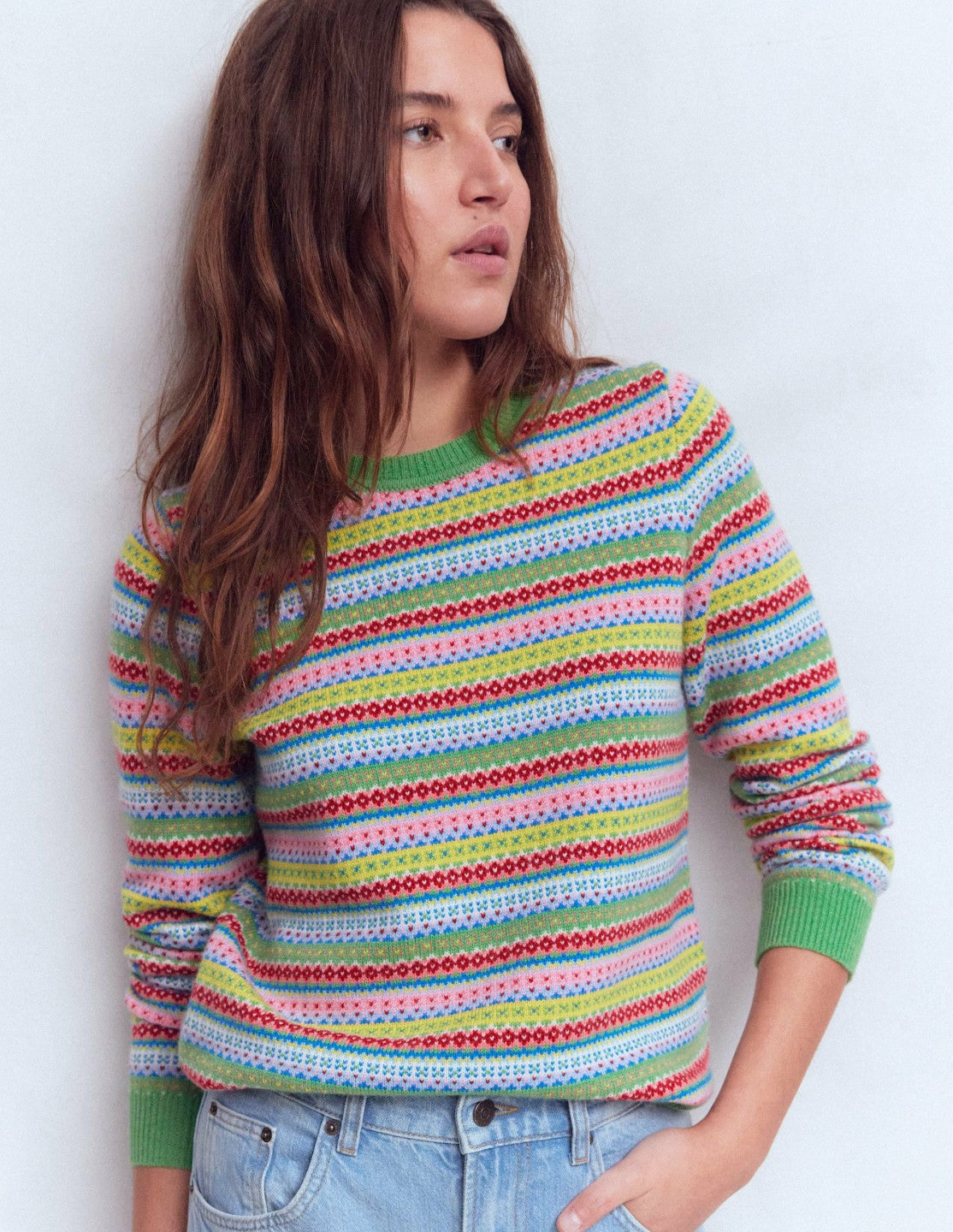 Edie Fair Isle Sweater-Multi, Heritage Geo / Boden Online