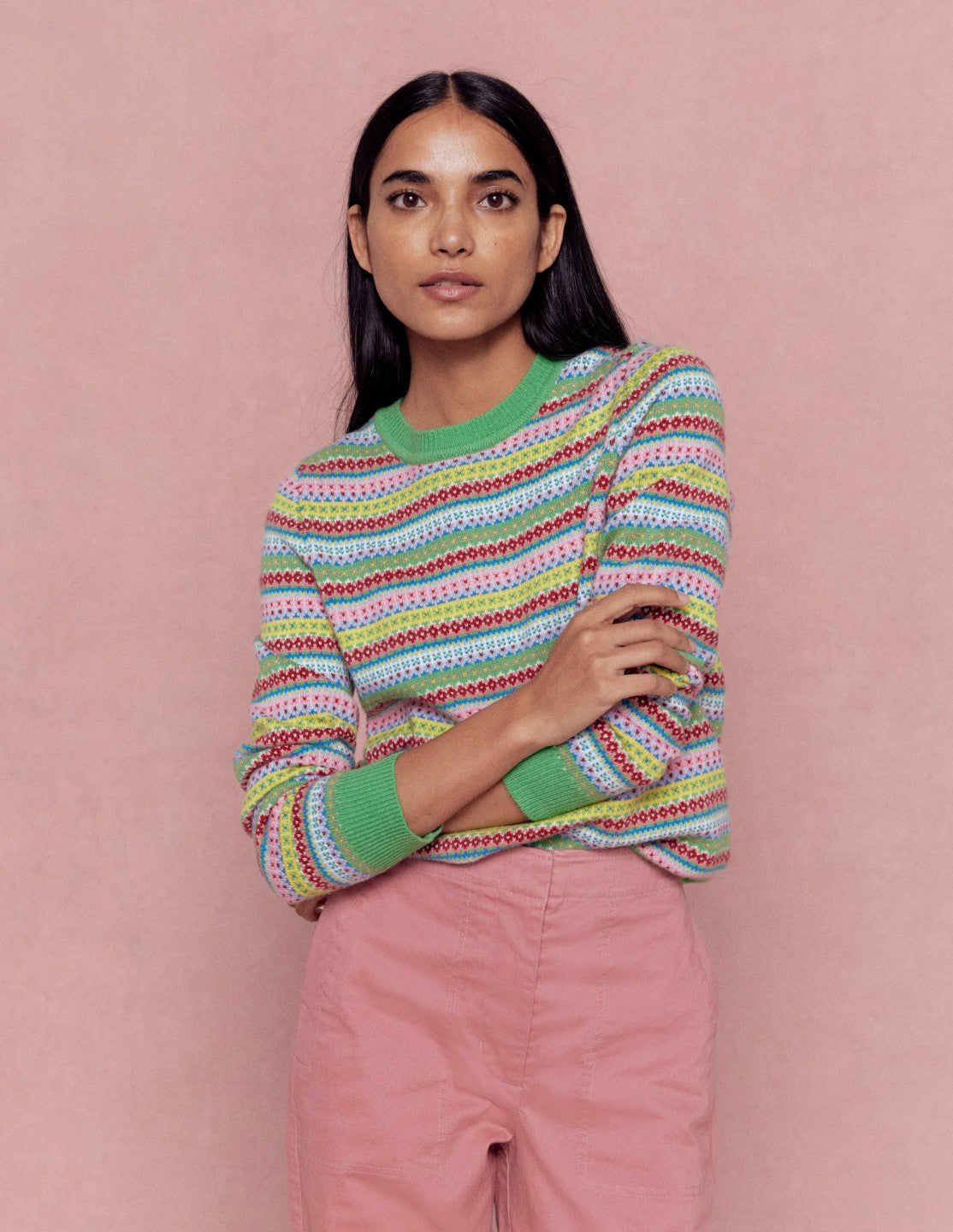 Edie Fair Isle Sweater-Multi, Heritage Geo / Boden Online