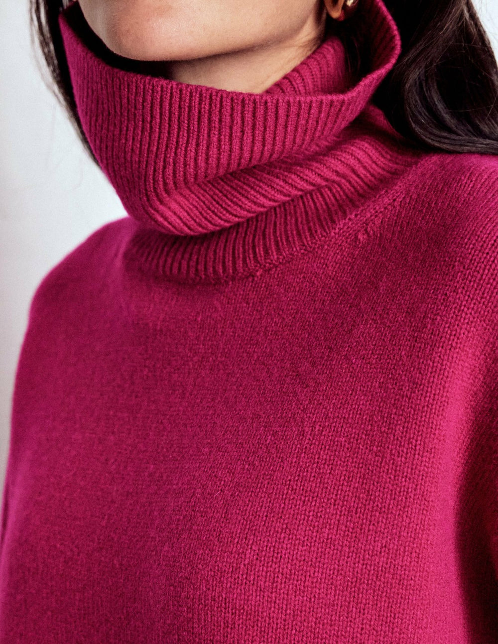Polly Merino Roll Neck Sweater-Sorbet Pink / Boden