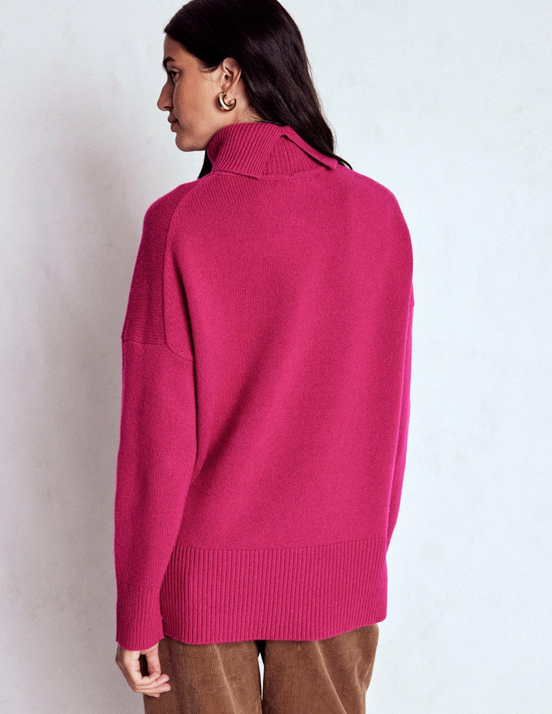 Polly Merino Roll Neck Sweater-Sorbet Pink / Boden