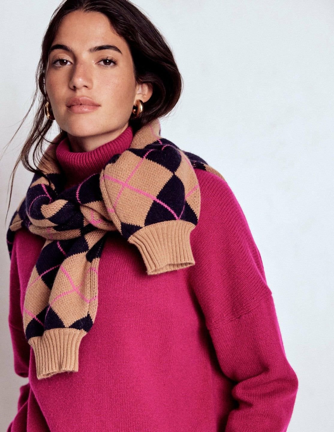 Polly Merino Roll Neck Sweater-Sorbet Pink / Boden