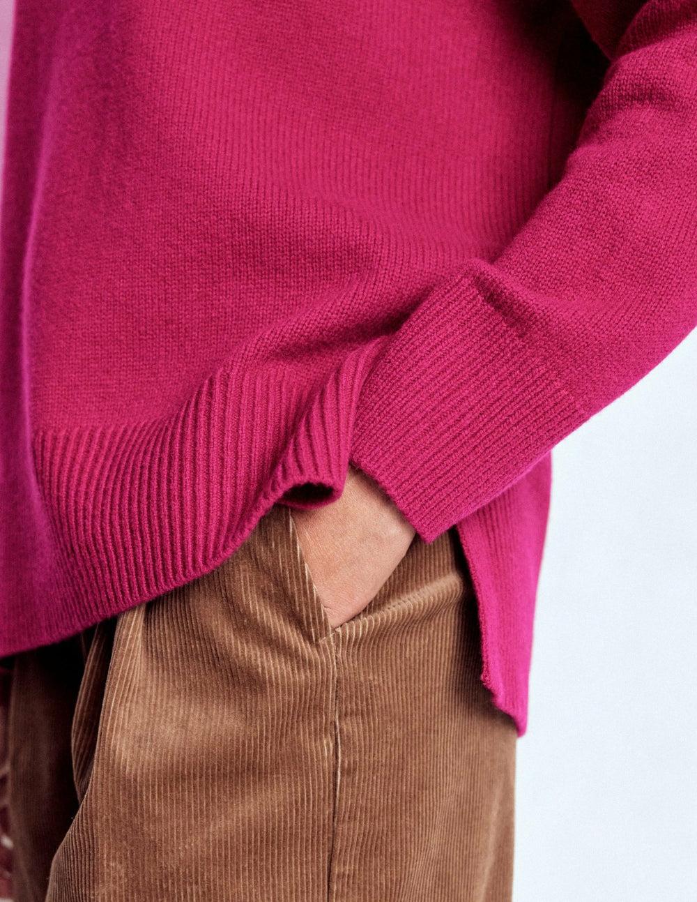 Polly Merino Roll Neck Sweater-Sorbet Pink / Boden