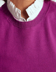 Emilia Cotton Crew Neck Vest-Regal Purple / Boden Online
