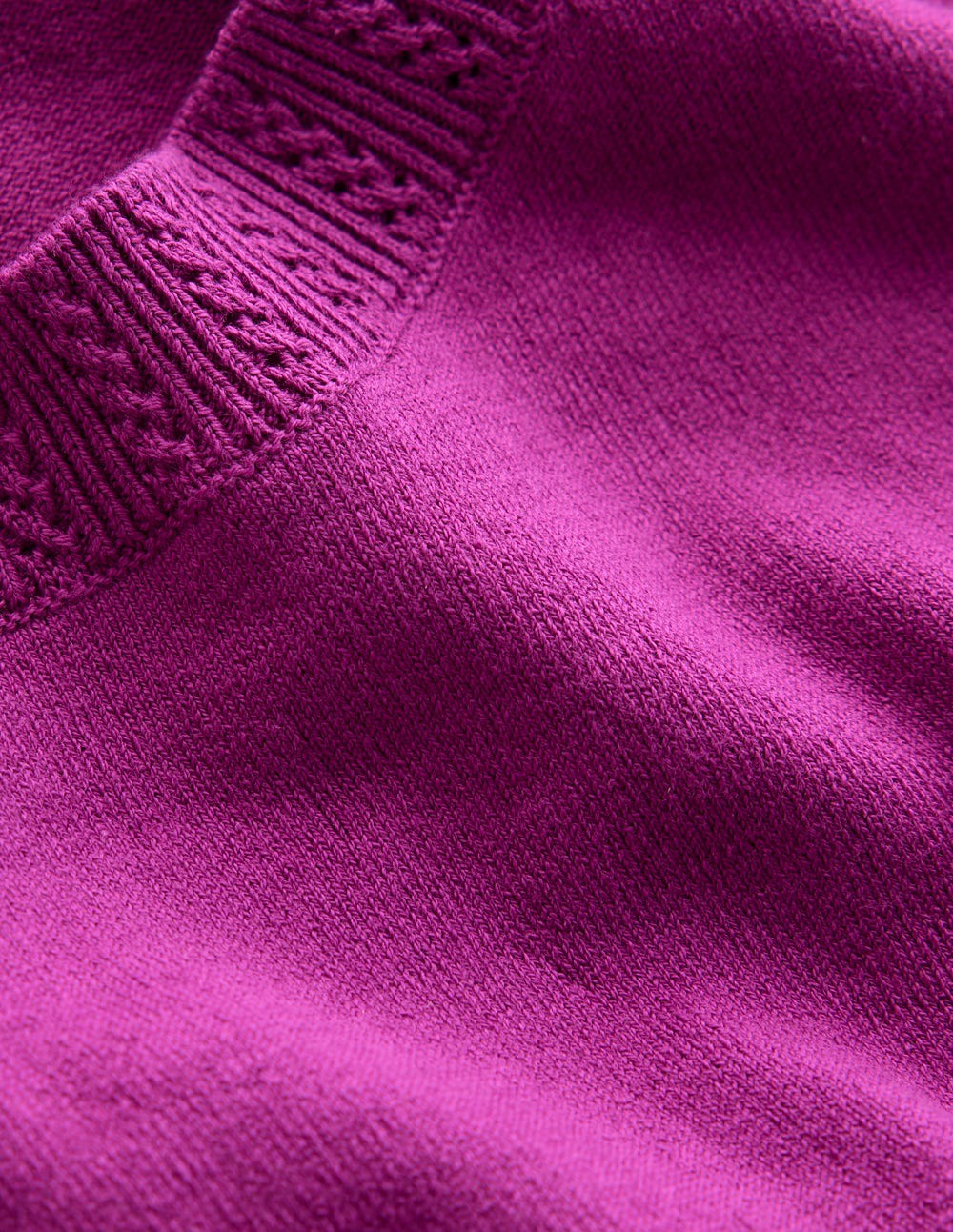 Emilia Cotton Crew Neck Vest-Regal Purple / Boden Online