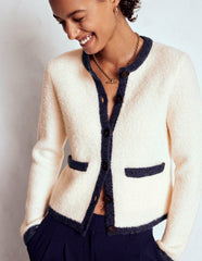 Holly Boucle Knitted Jacket-Warm Ivory, Boucle / Boden Outlet