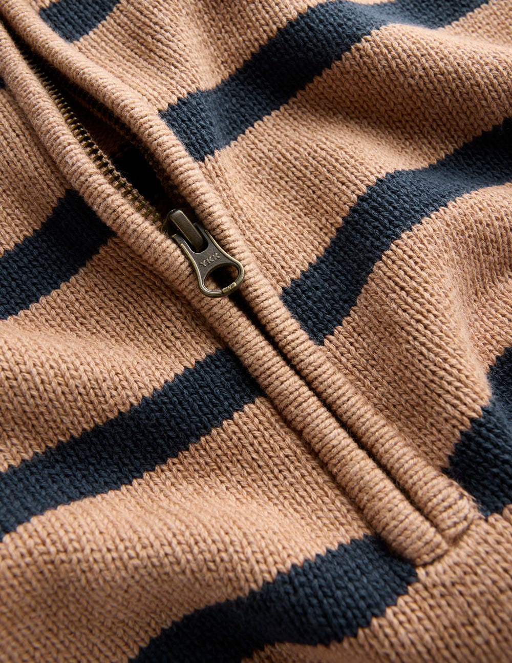 Lucy Half-zip Sweater-Camel Melange, Navy Stripe / Boden Discount