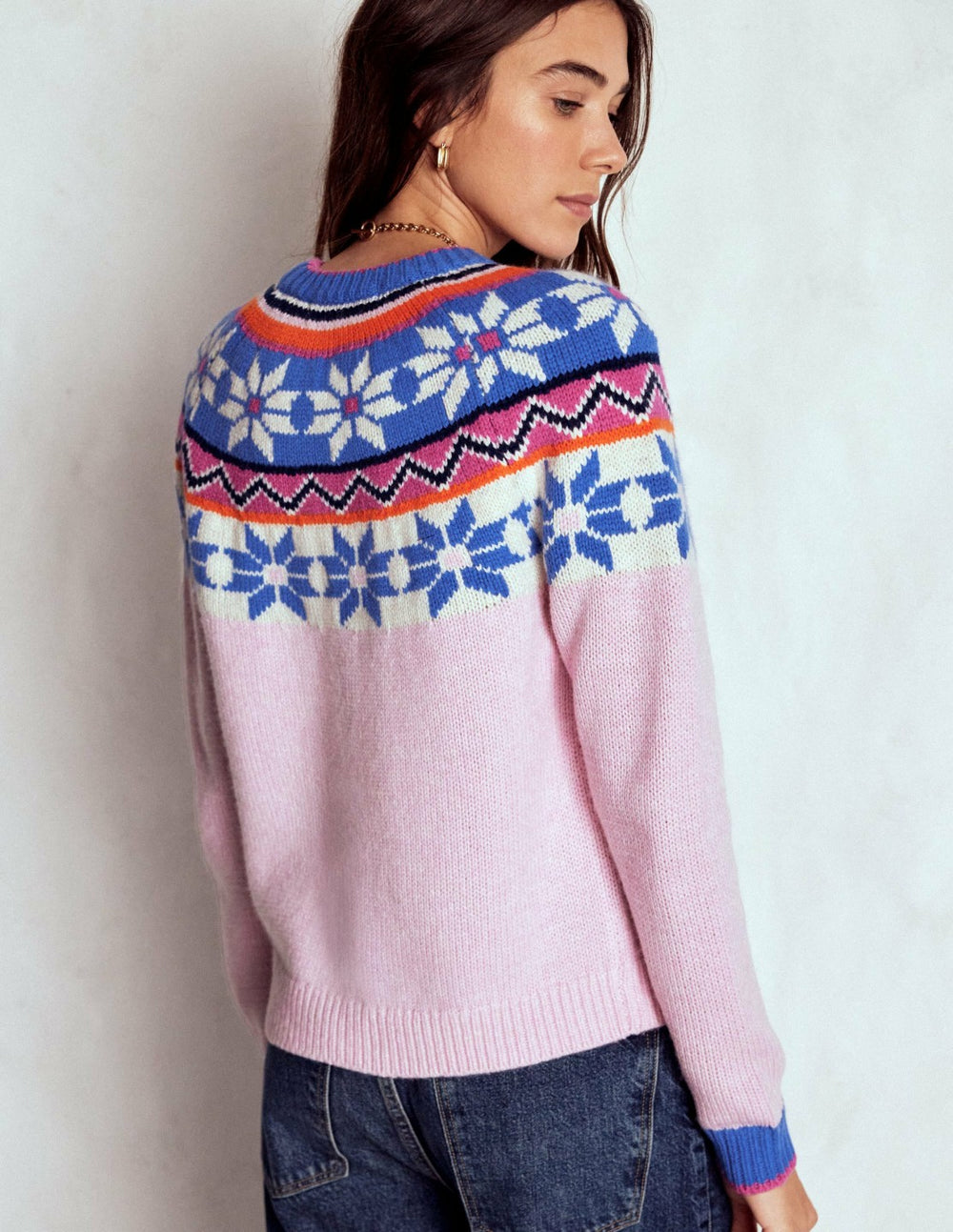 Eleanor Fair Isle Sweater-Meadowsweet Pink / Boden On sale