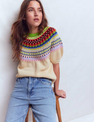 Margot Puff Sleeve T-Shirt-Oatmeal Melange / Boden us