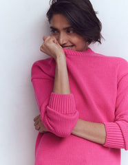 Lucy Oversized Cotton Jumper-Pink Peony / Boden Sale