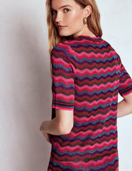 Jacquard Knitted T-Shirt-Multi / Boden Discount