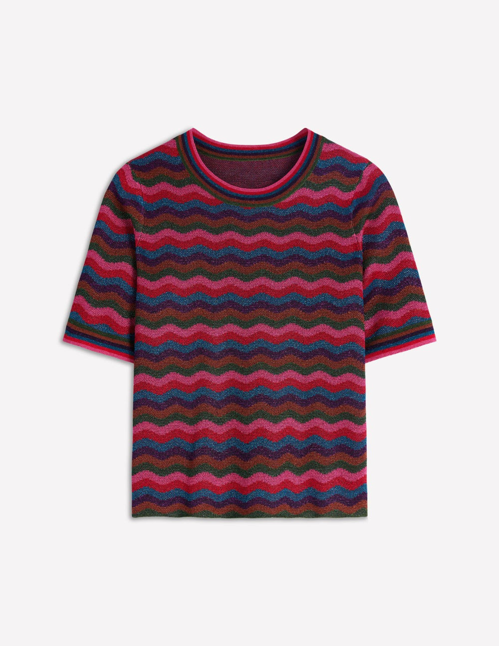 Jacquard Knitted T-Shirt-Multi / Boden Discount