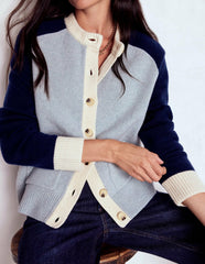 Marion Merino Cardigan-Snowbird Blue, Navy / Boden us