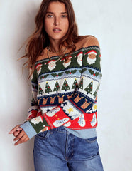 Edie Fair Isle Sweater-Multi, Christmas Fair Isle / Boden Sale