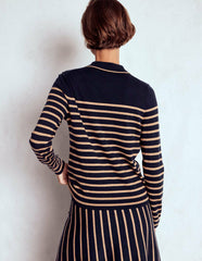 Liz Henley Jumper-Navy / Camel / Boden Online