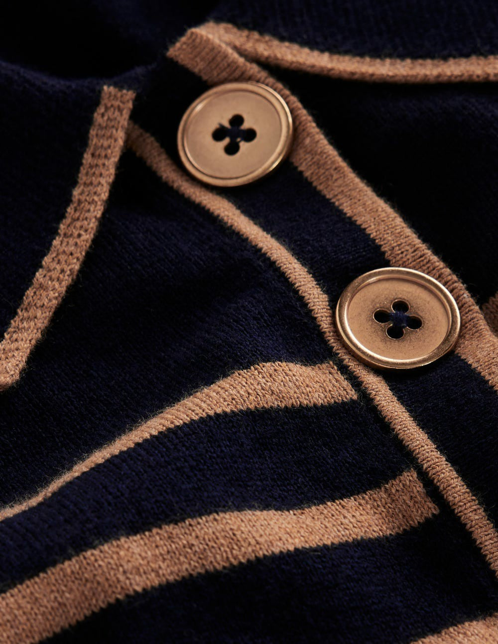 Liz Henley Jumper-Navy / Camel / Boden Online