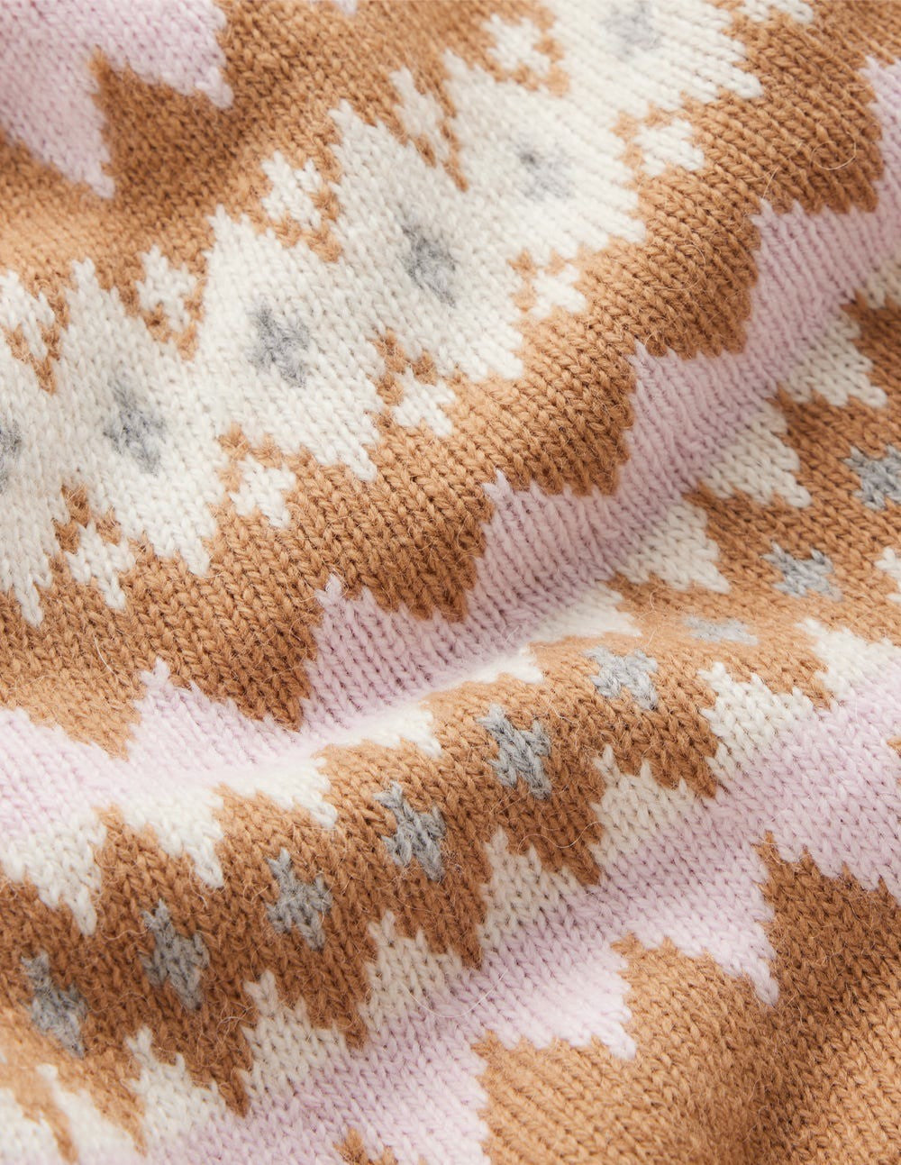 Edie Fair Isle Sweater-Camel Melange Fair Isle / Boden Outlet