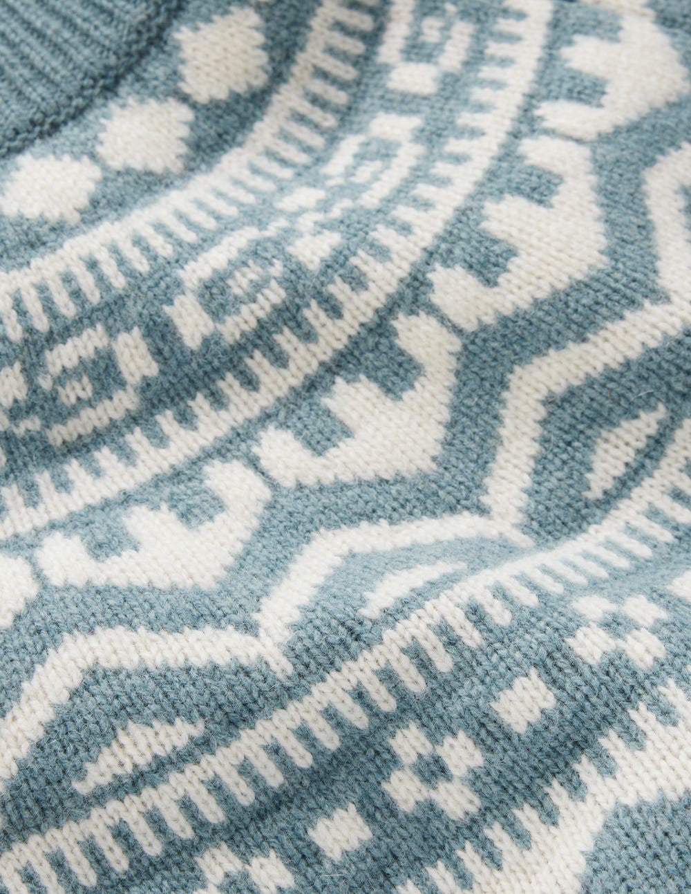 Marion Merino Rib Neck Sweater-Cloud Blue, Fair Isle / Boden Discount