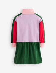 Half Zip Sweat Dress-Colour Block Marl / Boden On sale