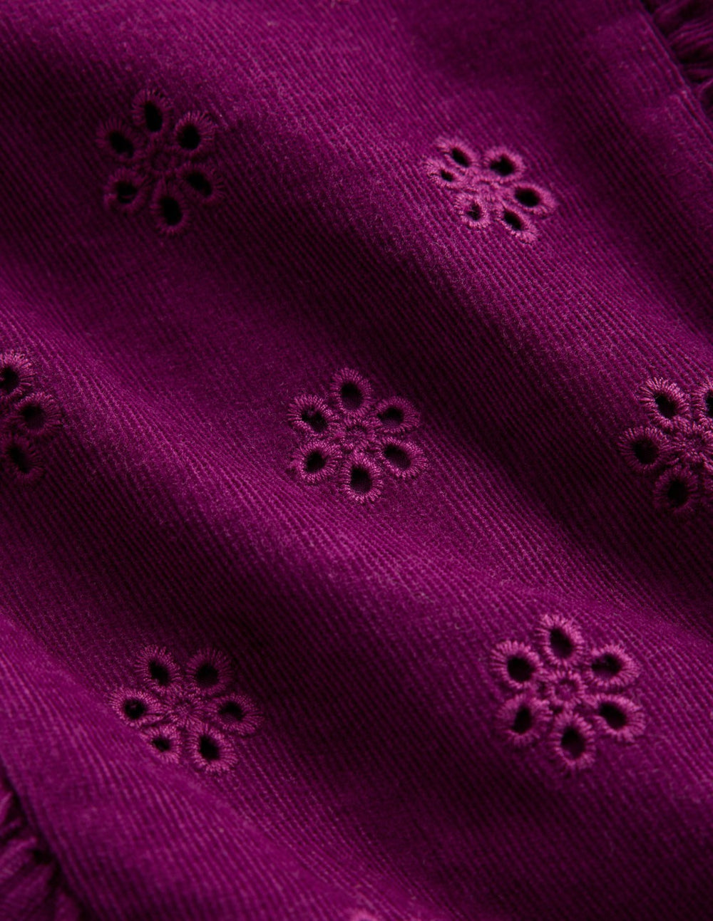Cord Broderie Dress-Blackberry / Boden
