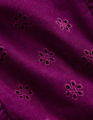 Cord Broderie Dress-Blackberry / Boden