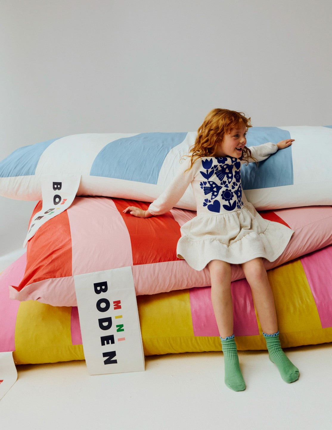 Drop Waist Sweatshirt Dress-Oatmeal Marl Appliqué / Boden us
