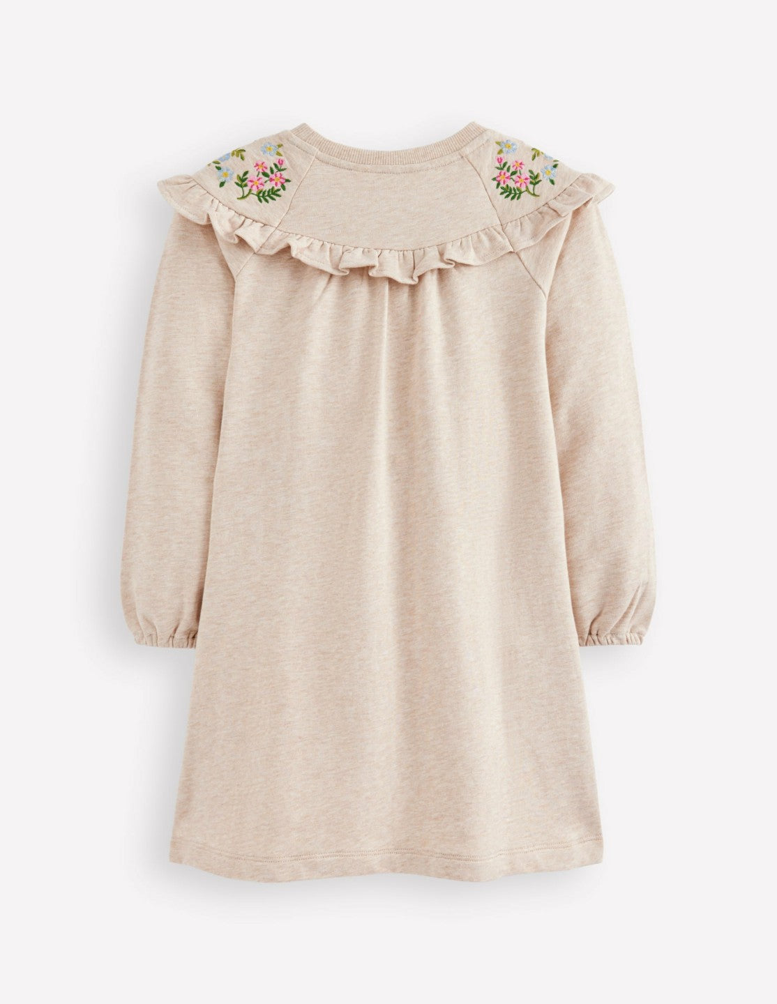 Embroidered Sweatshirt Dress-Oatmeal Marl / Boden Discount