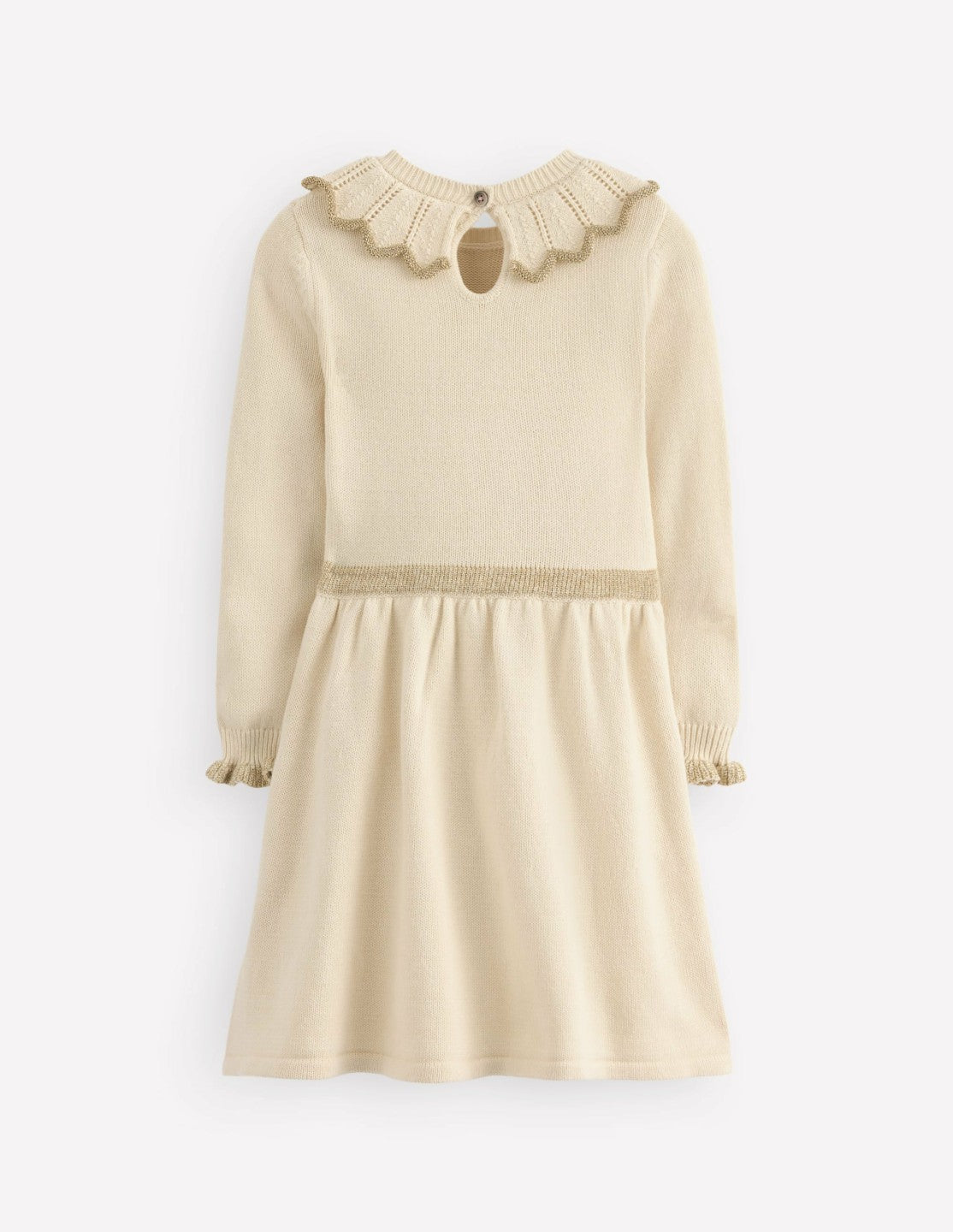Pretty Collared Knitted Dress-Soft Ivory / Boden On sale