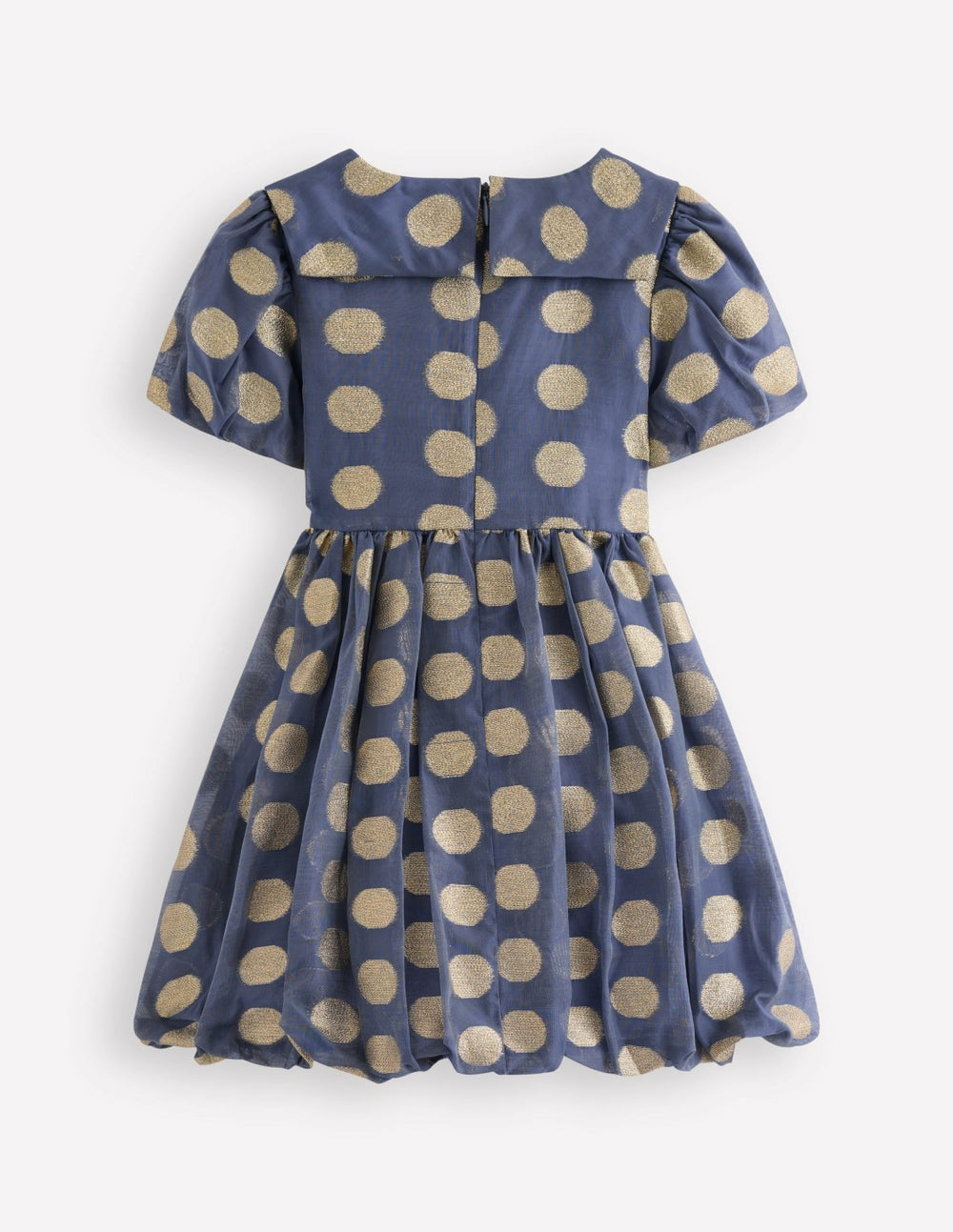 Bubble Hem Party Dress-College Navy Gold Spot / Boden us