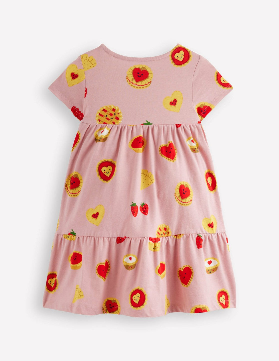 Ariel Twirly Jersey Dress-Vintage Pink Sweet Treats / Boden