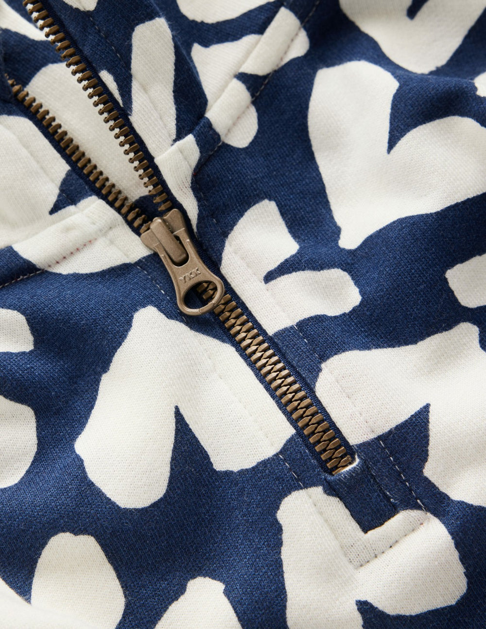 Half Zip Sweat Dress-College Navy Collage Hearts / Boden Sale