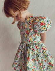 Bubble Hem Dress-Honeysuckle Flower Vine / Boden us