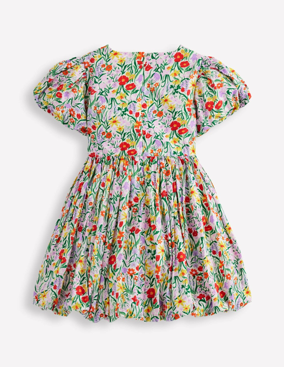 Bubble Hem Dress-Honeysuckle Flower Vine / Boden us
