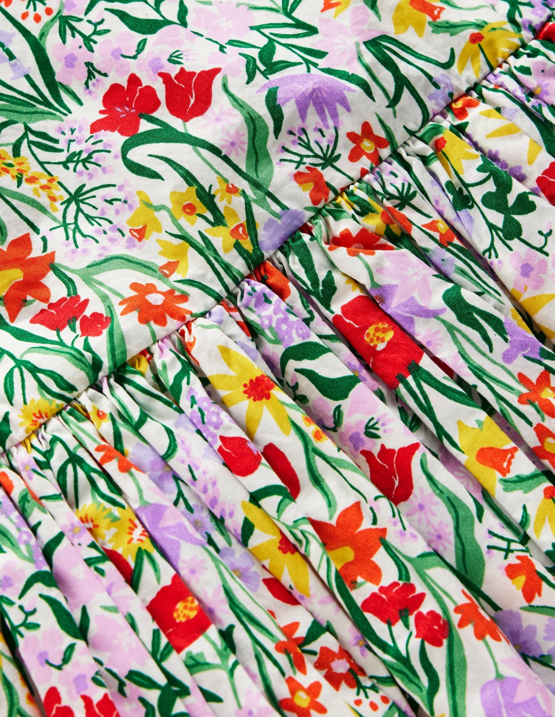 Bubble Hem Dress-Honeysuckle Flower Vine / Boden us