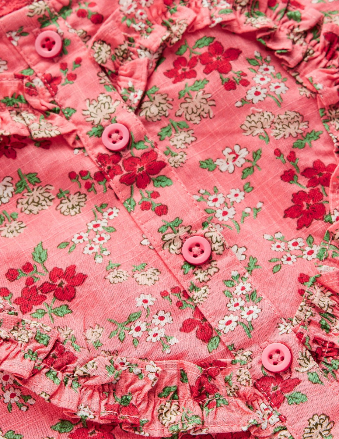 Pretty Interest Shirt Dress-Salmon Pink Meadow Floral / Boden us