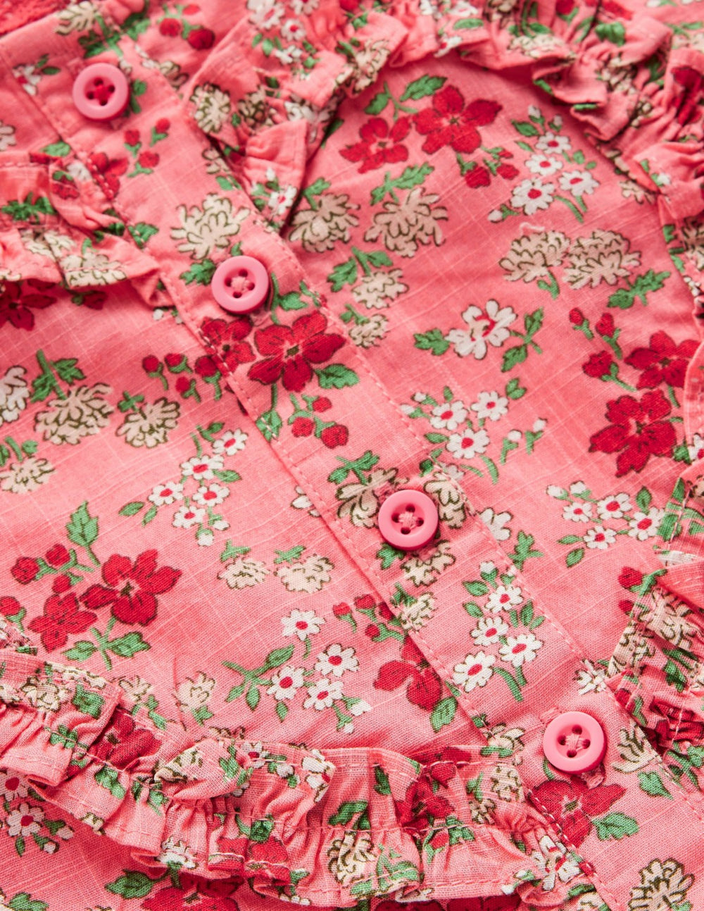 Pretty Interest Shirt Dress-Salmon Pink Meadow Floral / Boden us