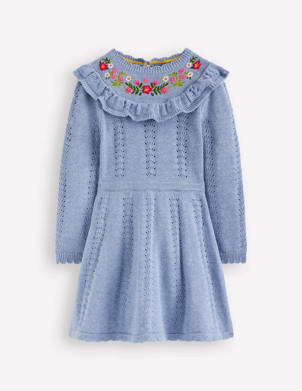 Pointelle Knitted Dress-Glacier Lake Marl / Boden Online