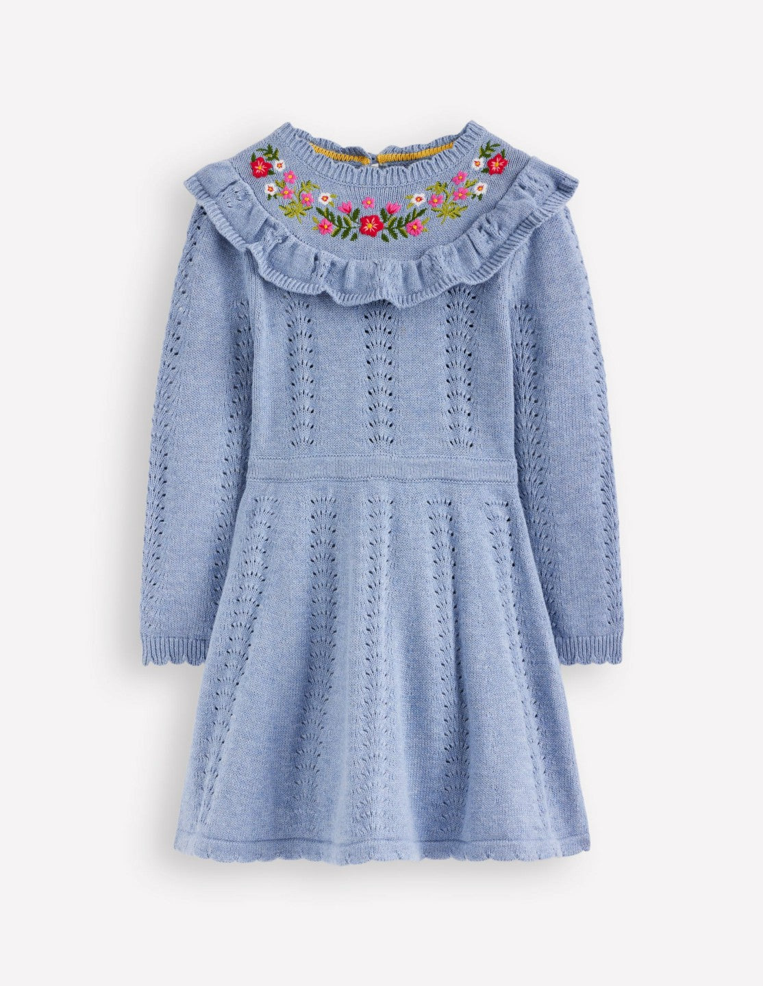 Pointelle Knitted Dress-Glacier Lake Marl / Boden Online