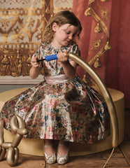 Fit & Flare Party Dress-Metallic Tapestry Floral / Boden Outlet