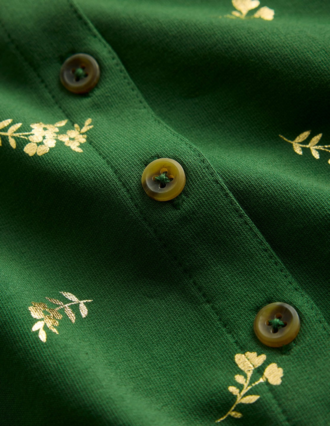 Cosy Jersey Shirt Dress-Green Foil Floral / Boden Discount
