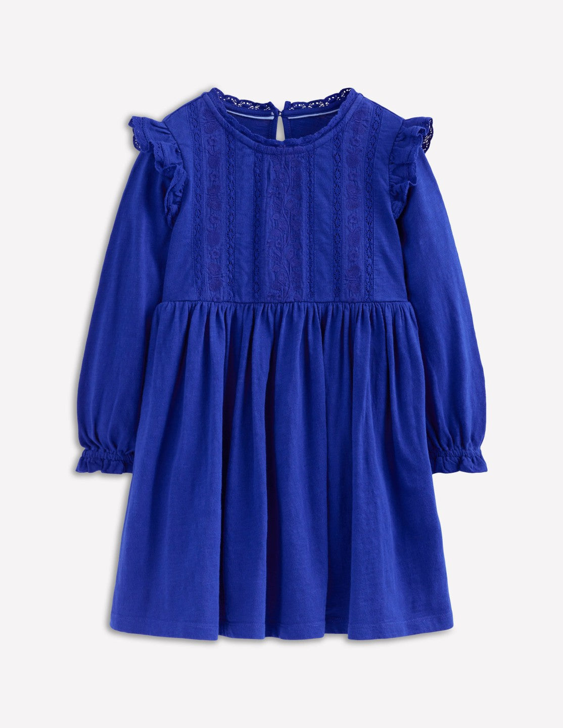 Lace Trim Jersey Dress-Bluejay / Boden On sale