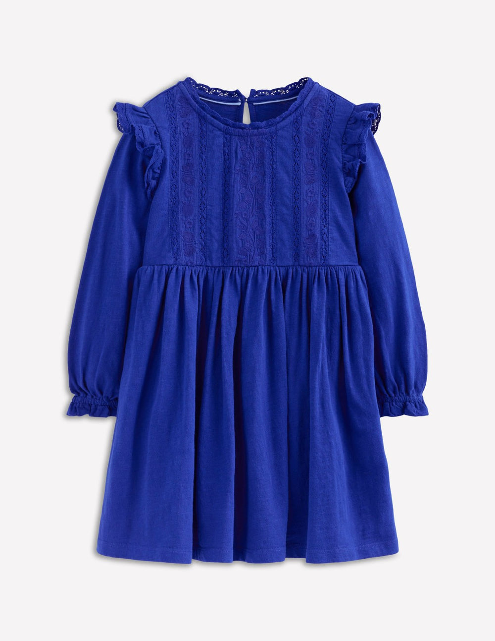 Lace Trim Jersey Dress-Bluejay / Boden On sale