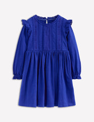 Lace Trim Jersey Dress-Bluejay / Boden On sale