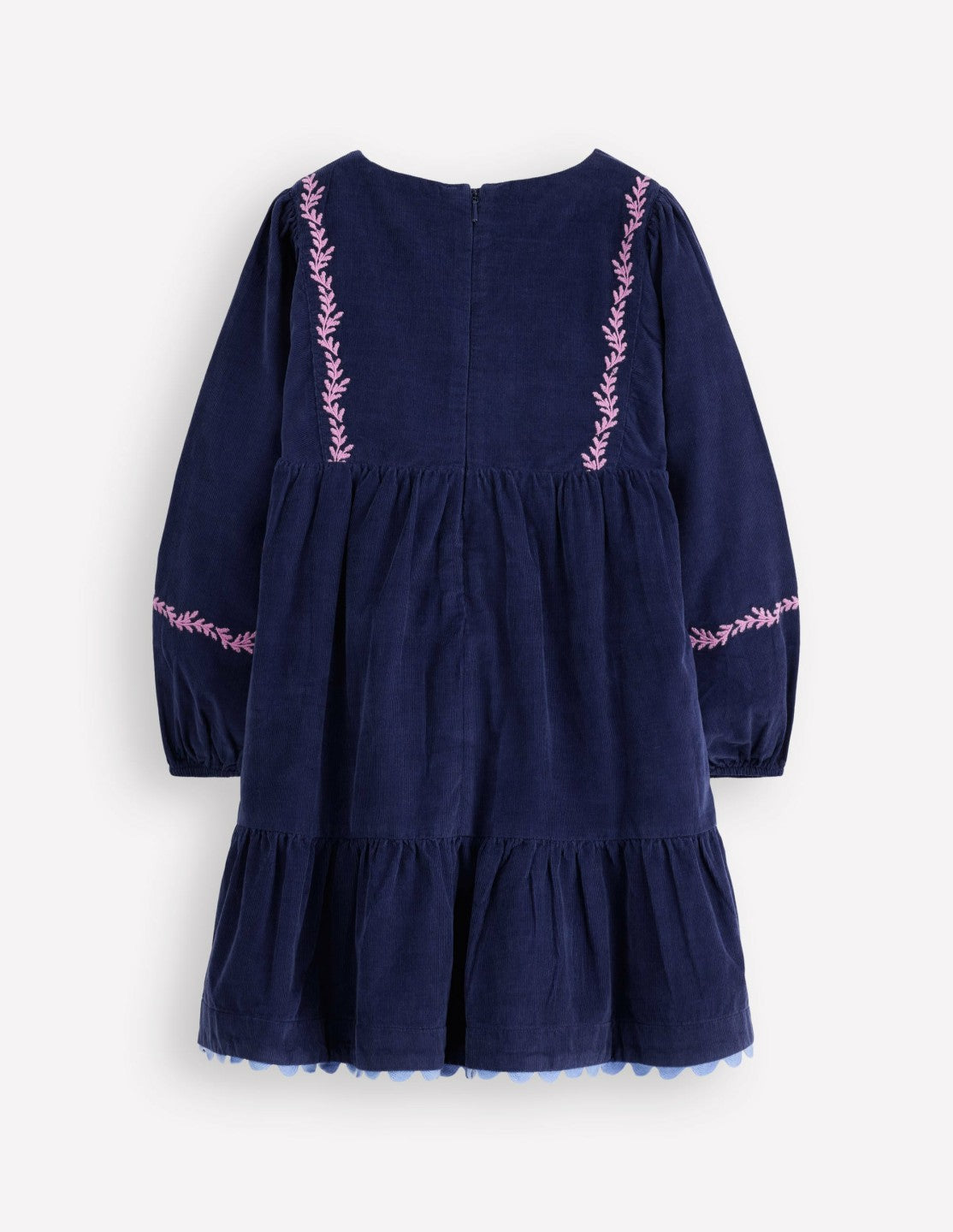 Clover Blouson Cord Dress-College Navy / Boden us