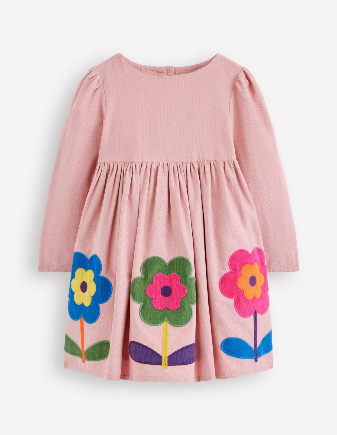 Corduroy Appliqué Dress-Almond Pink Flower / Boden On sale