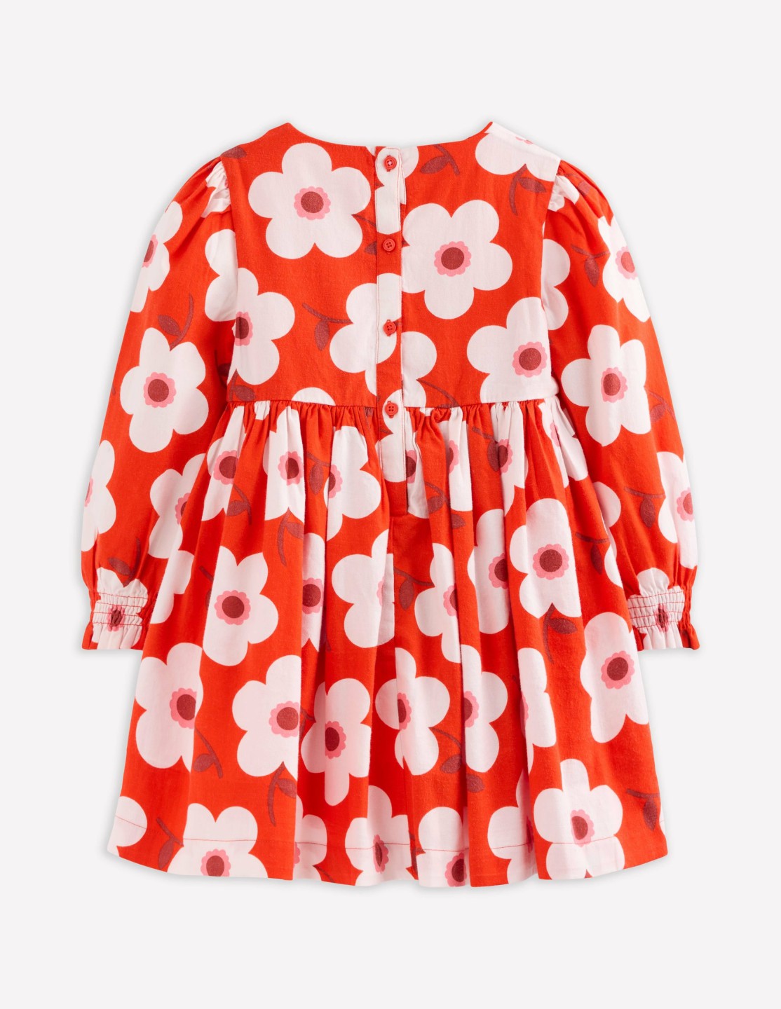 Madeline Long Sleeve Dress-Sunset Orange Giant Daisy / Boden us