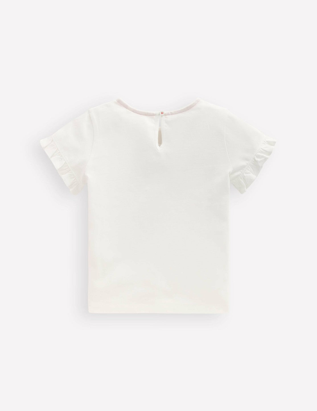 Pretty Frill T-shirt-White Valentines / Boden Discount
