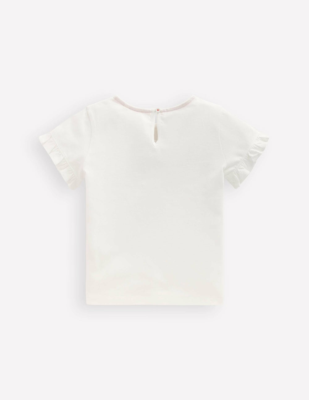 Pretty Frill T-shirt-White Valentines / Boden Discount