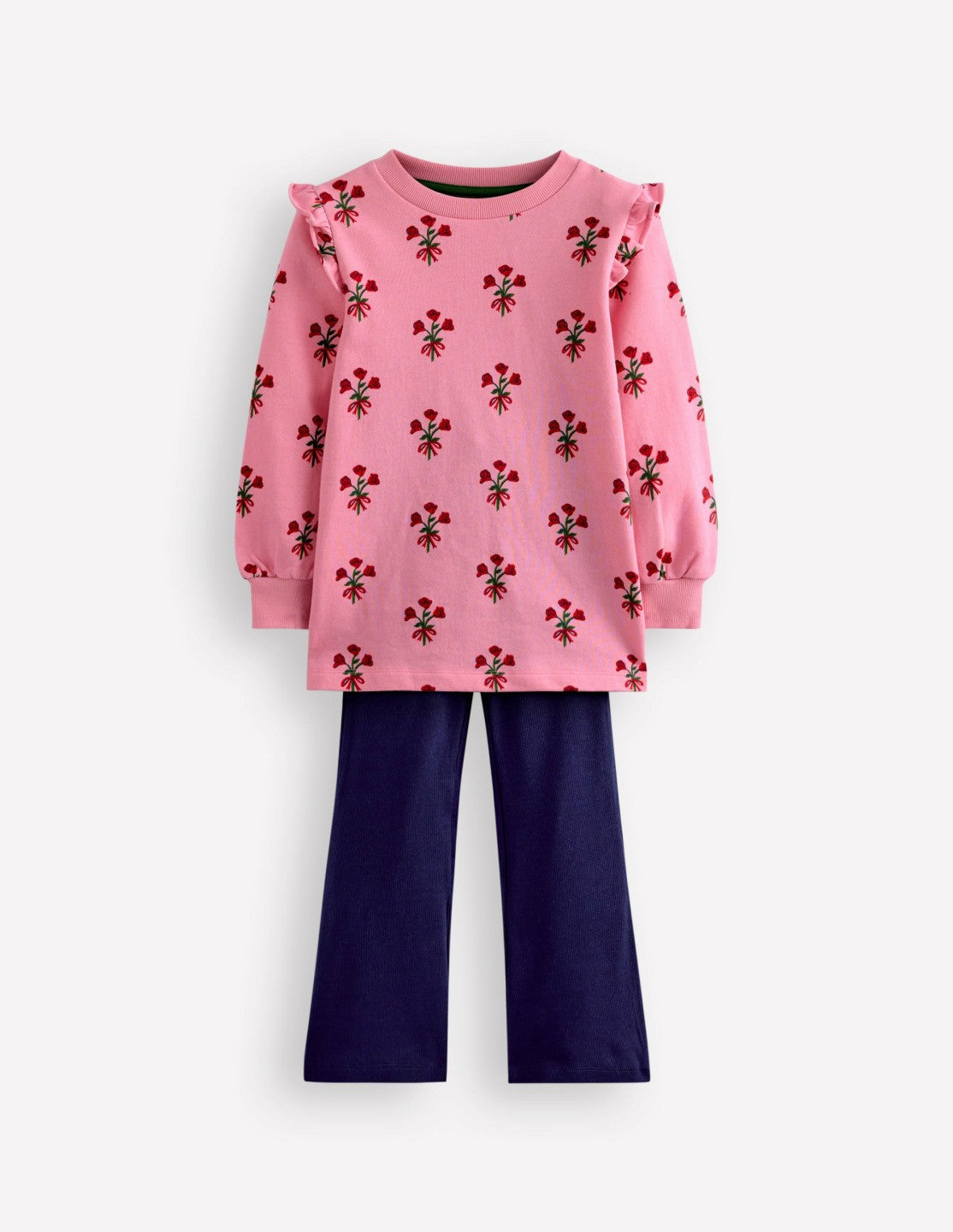 Sweat Tunic and Flare Set-Pink Posy / Boden On sale